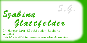 szabina glattfelder business card